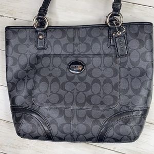 Coach Large Monogram Leather Purse Handbag